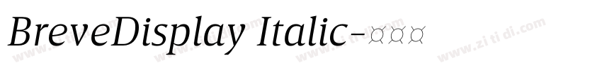 BreveDisplay Italic字体转换